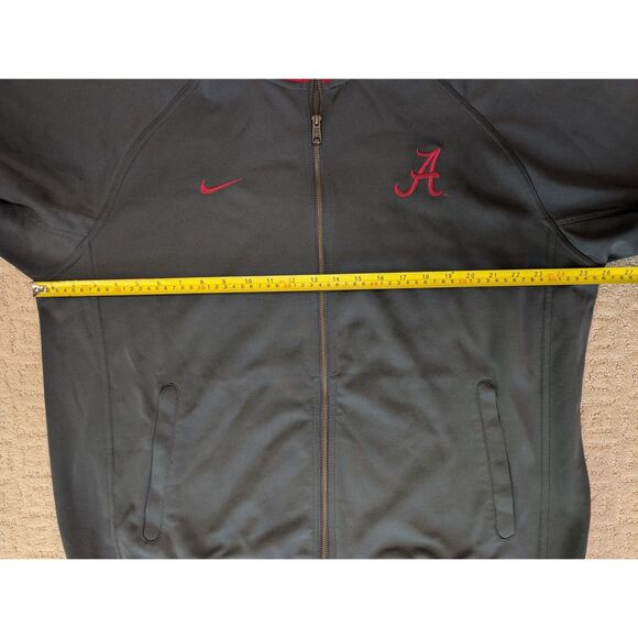 Nike Alabama Track Jacket Mens XXL 2XL Grey Gray Roll Tide Crimson Tide - Picture 8 of 10